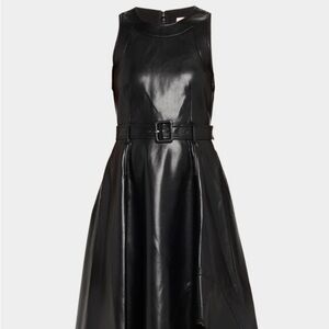 Cinq a Sept Vegan Leather Zelda Midi Dress